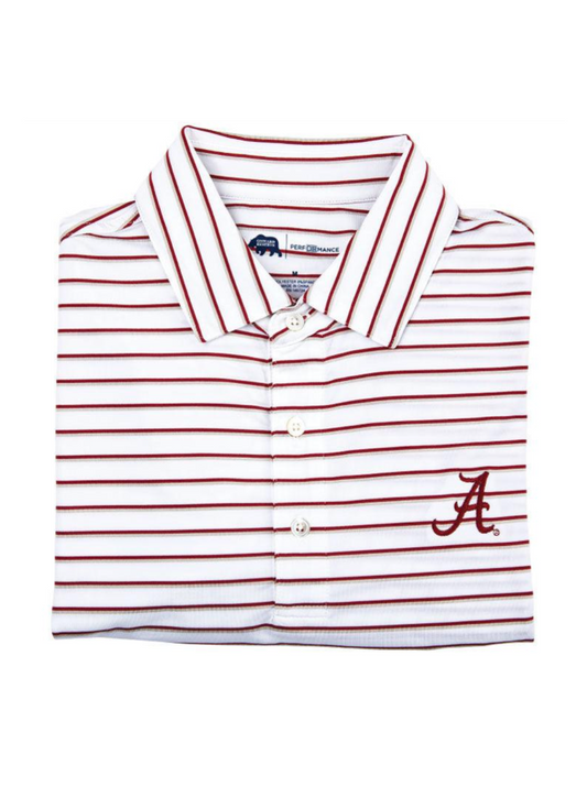 Alabama Fairway Stripe Performance Polo