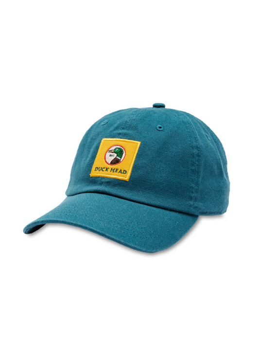 Gold Patch Canvas Hat - Stormy Blue