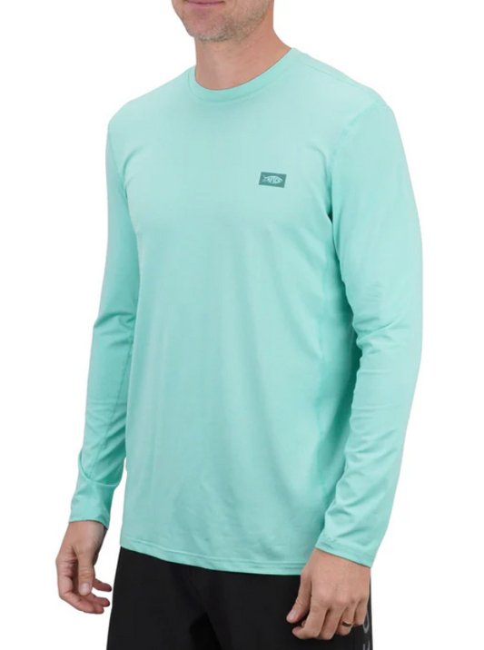 Air O Mesh LS Fishing Shirt - Ocean Wave Heather