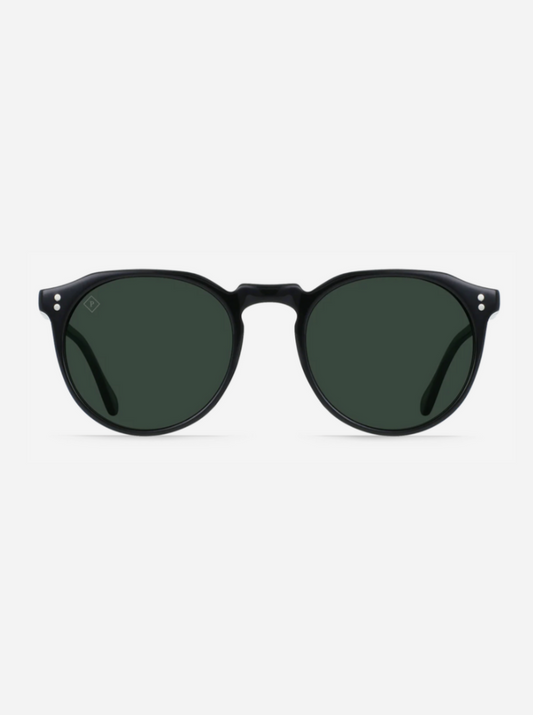 Remmy Sunglasses - Recycled Black & Green Polarized
