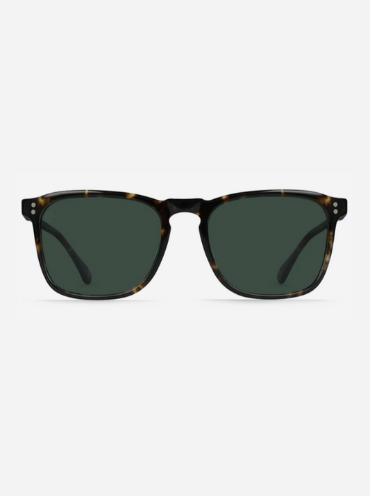 Wiley Sunglasses - Brindle Tortoise & Green Polarized