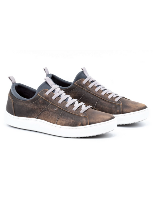 Cameron Pebble Grain Sneakers - Old Clay