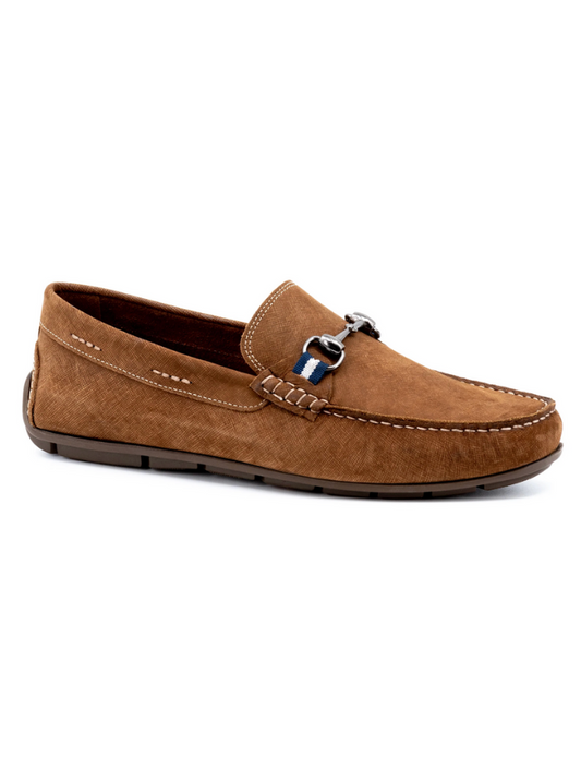 Bermuda Nubuck Horse Bit Loafers - Bark