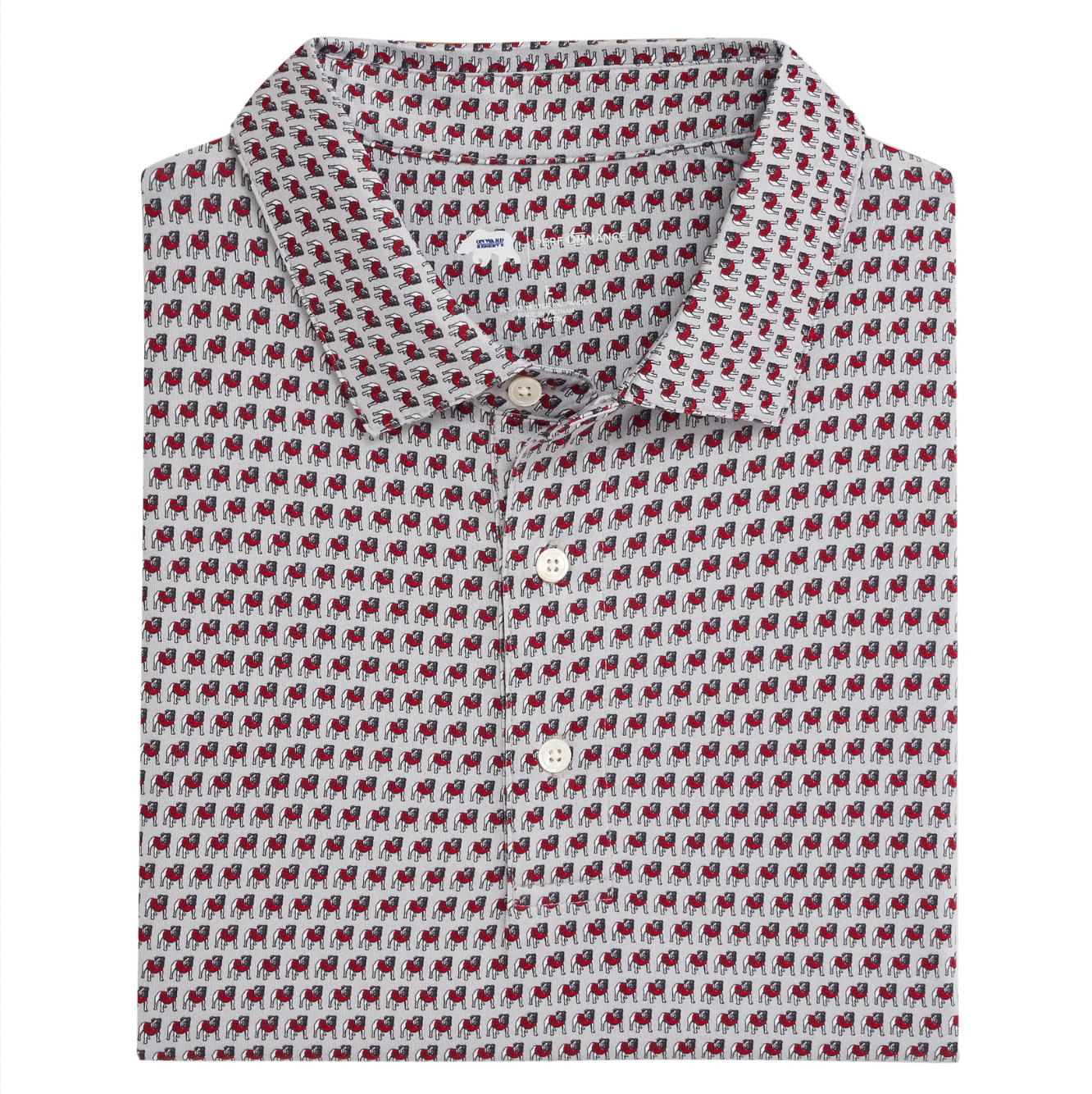 Standing Bulldog Printed Polo