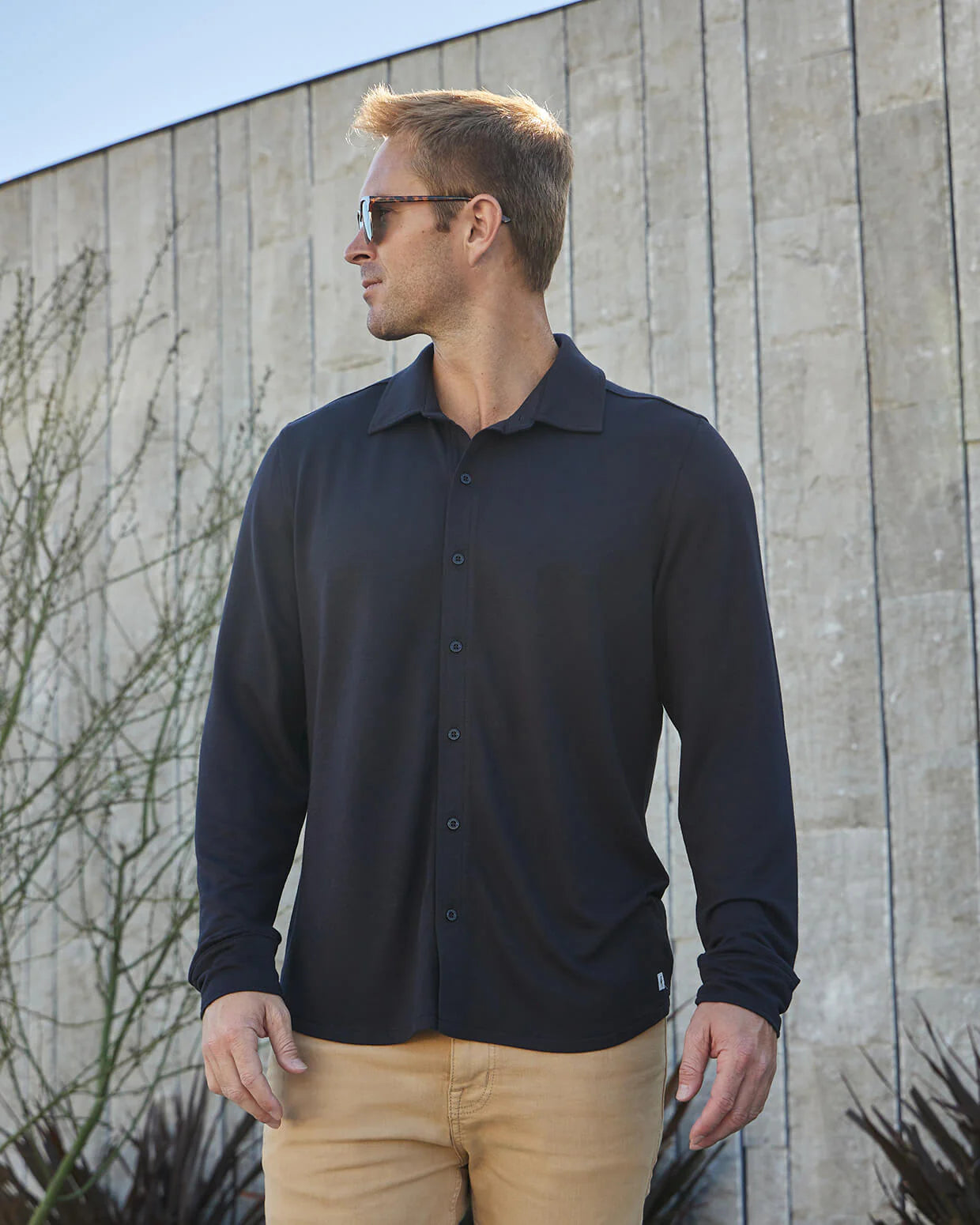 Sea Silk Port | Long Sleeve Button Up (Sea Silk)