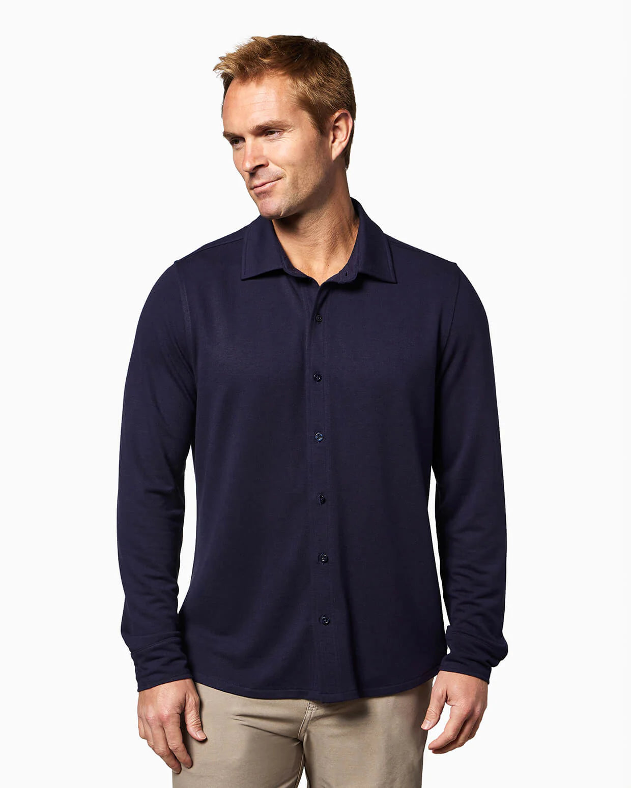 Sea Silk Port | Long Sleeve Button Up (Sea Silk)