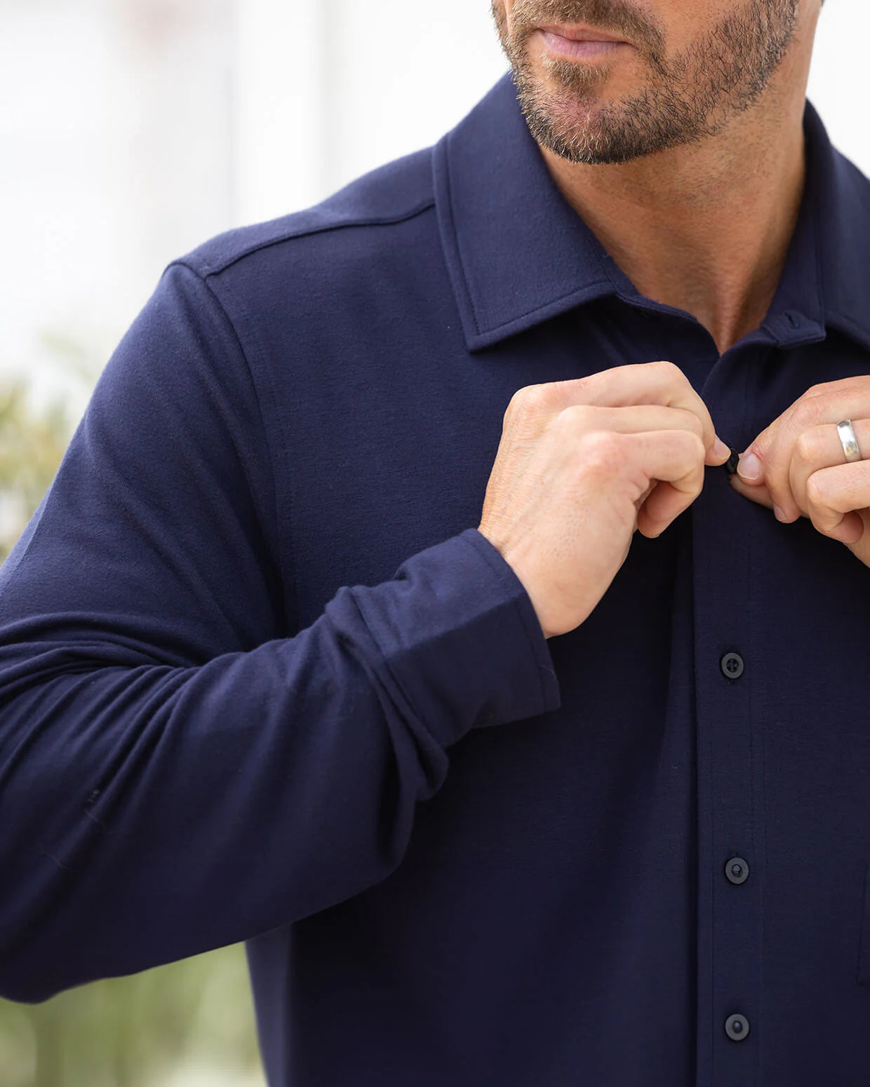 Sea Silk Port | Long Sleeve Button Up (Sea Silk)