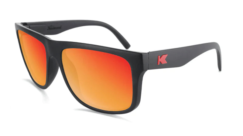 Torrey Pines Matte Black Red Sunset Sunglasses