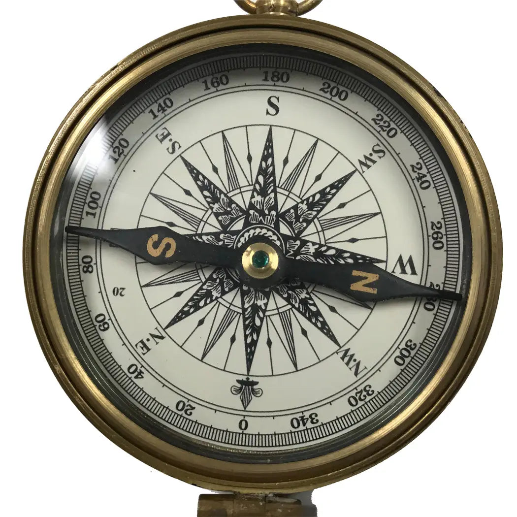 Antiqued Brass Compass