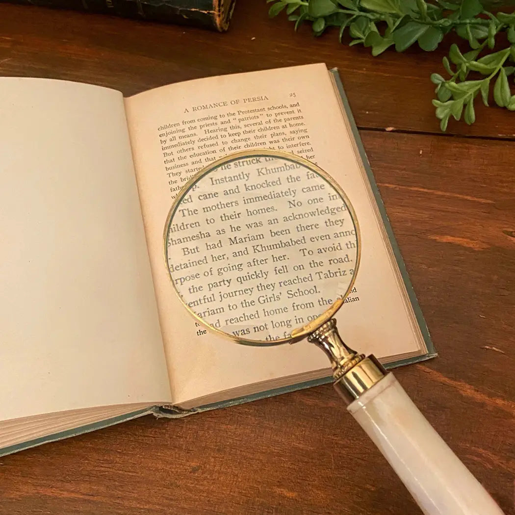 Brass Magnifier with Bone Handle