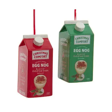 Resin Egg Nog Carton Ornament