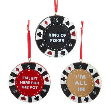 Poker Chips Ornaments