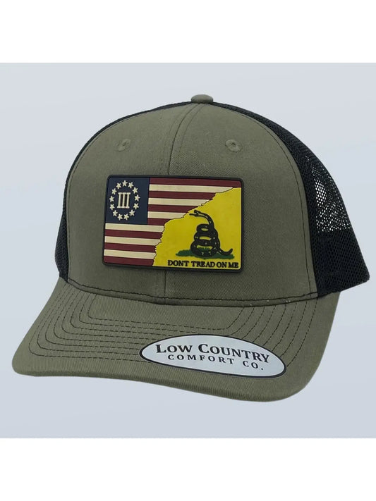 Betsy Ross Dtom Flag Pvc Patch Loden/Black Hat