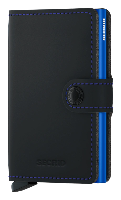 Secrid miniwallet matte black & blue