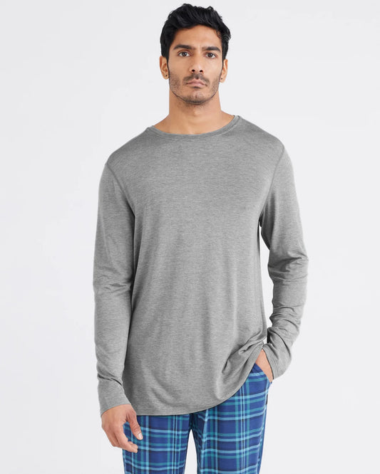 SAXX Snooze long Sleeve Tee - Dark Heather Grey