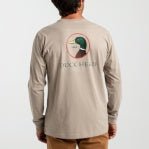 Duck Head Logo LS T-Shirt - Khaki Heather