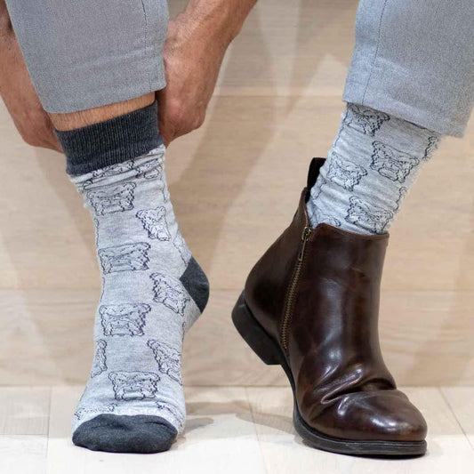 Bulldog Print Socks