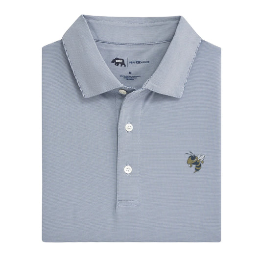 Georgia Tech-Buzz Hairline Stripe Performance Polo