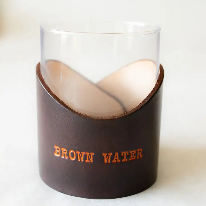 Handcrafted Leather Rocks Glass