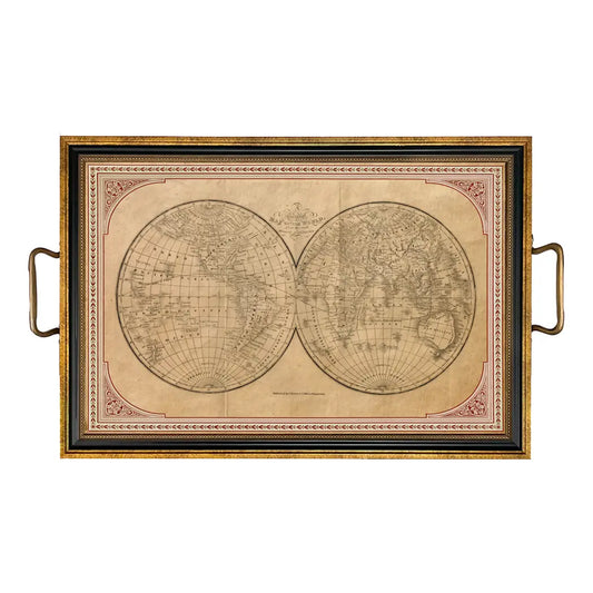 Old World Map Decorative Tray