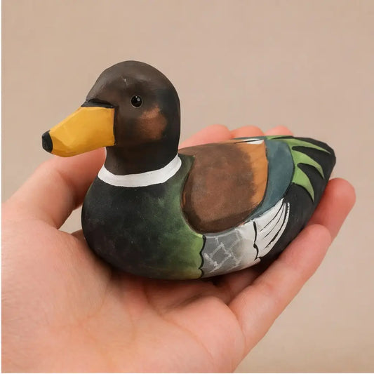 Basswood Duck Figurine