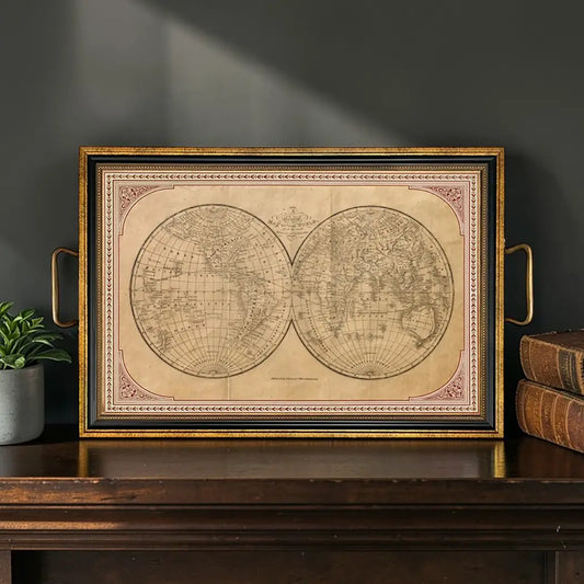 Old World Map Decorative Tray
