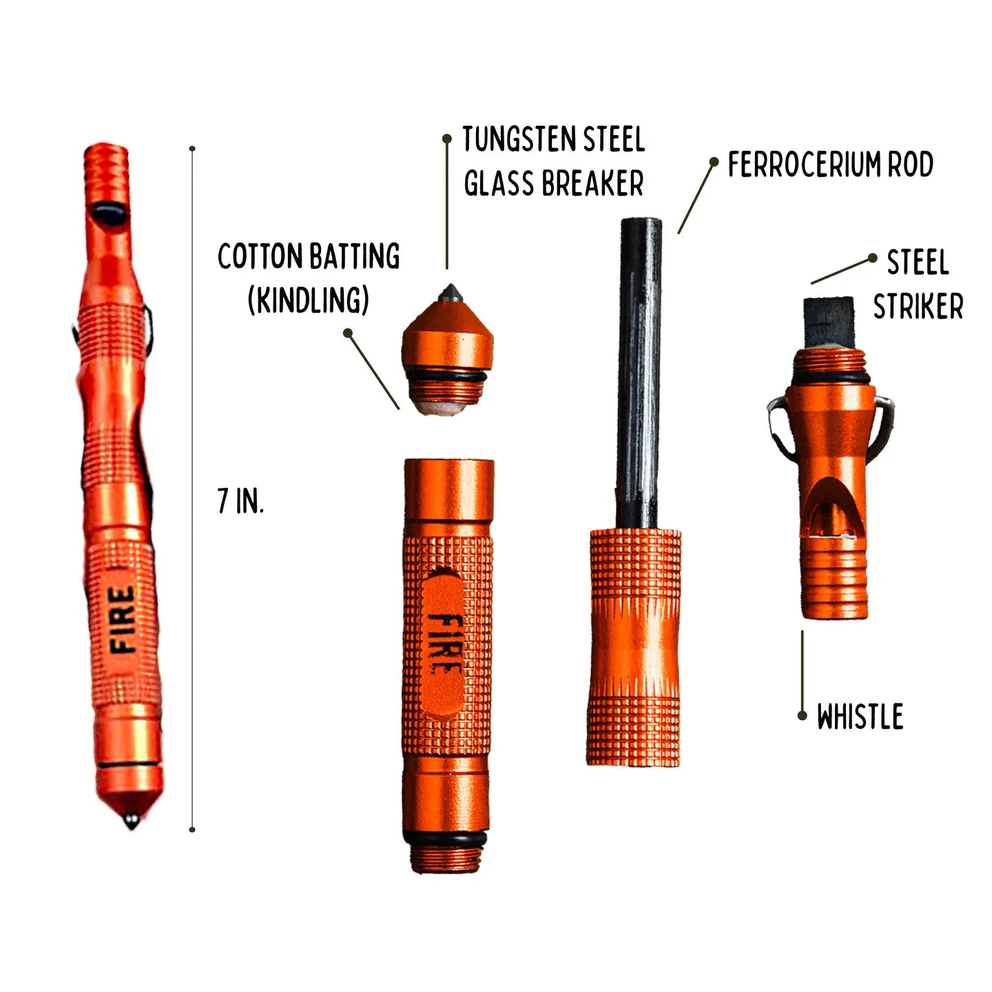 Emergency Fire Starter w/ Whistle