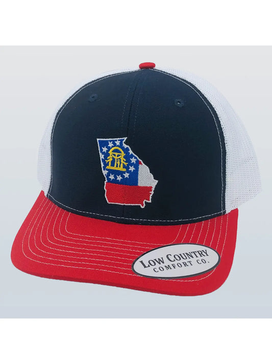 Georgia Flag Red/Navy/White