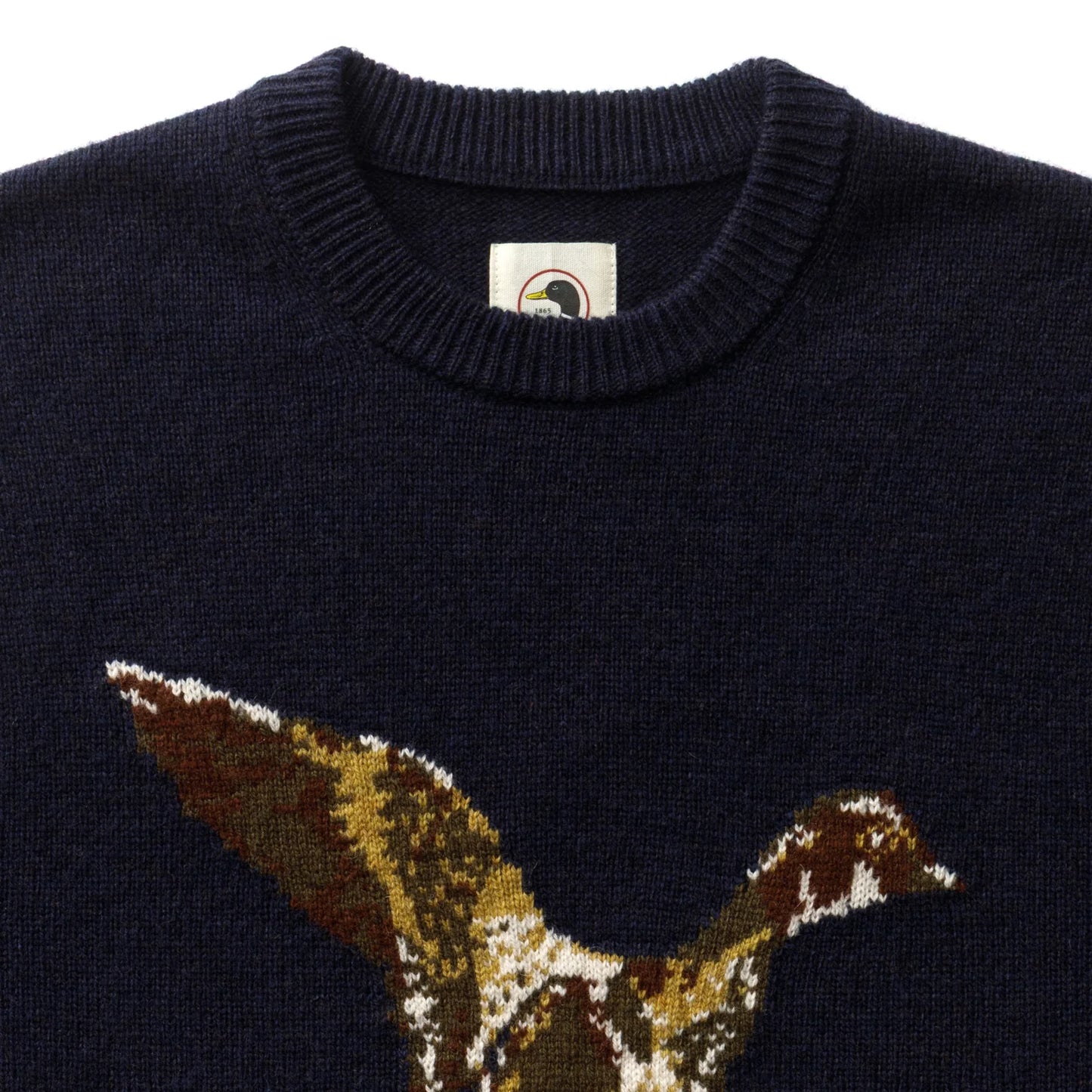 Flying Wood Duck Merino Crewneck Sweater