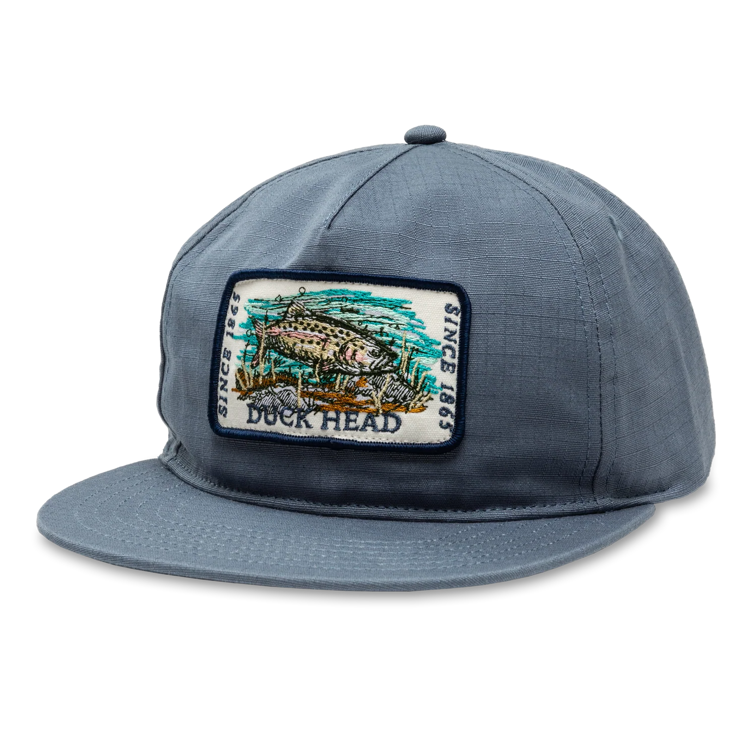 Duck Head Ripstop Unstructured 5-Panel Hat in shadow blue