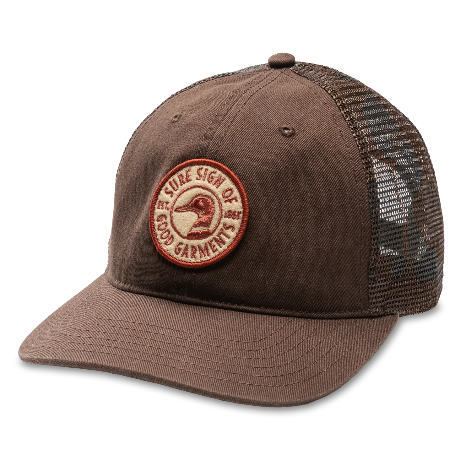Duck Head Trucker Hat With Camo Mesh