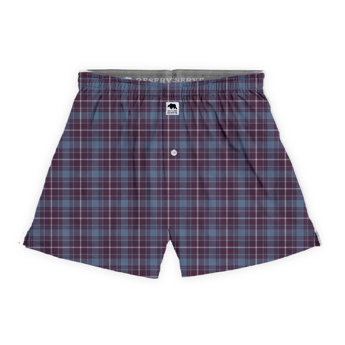 plum plaid performace boxers - onward reserve