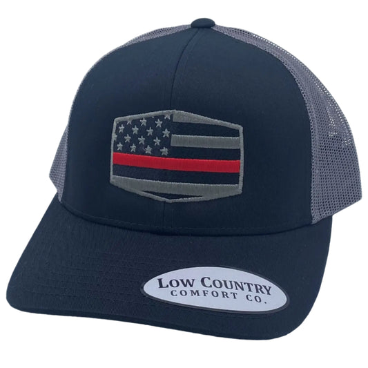 Freedom Series Red Line Black/Charcoal Hat
