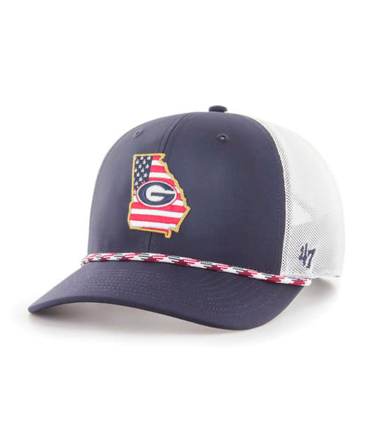 Georgia Flag Fill Rope Trucker Hat at Rugged Refined