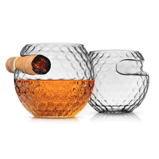 Golf Ball Cigar Glass with 