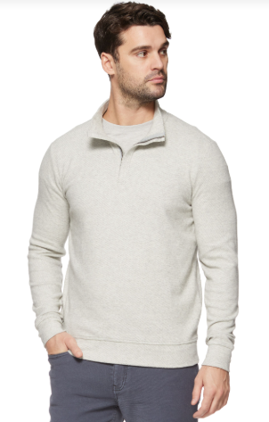 Hero Solid Twill 1/4 Zip Mock Neck