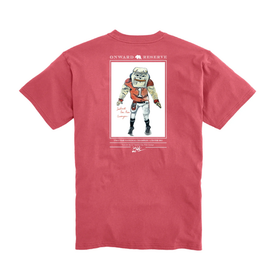 Hairy Dawg by Sedrick Van Pran Granger Tee Washed Red