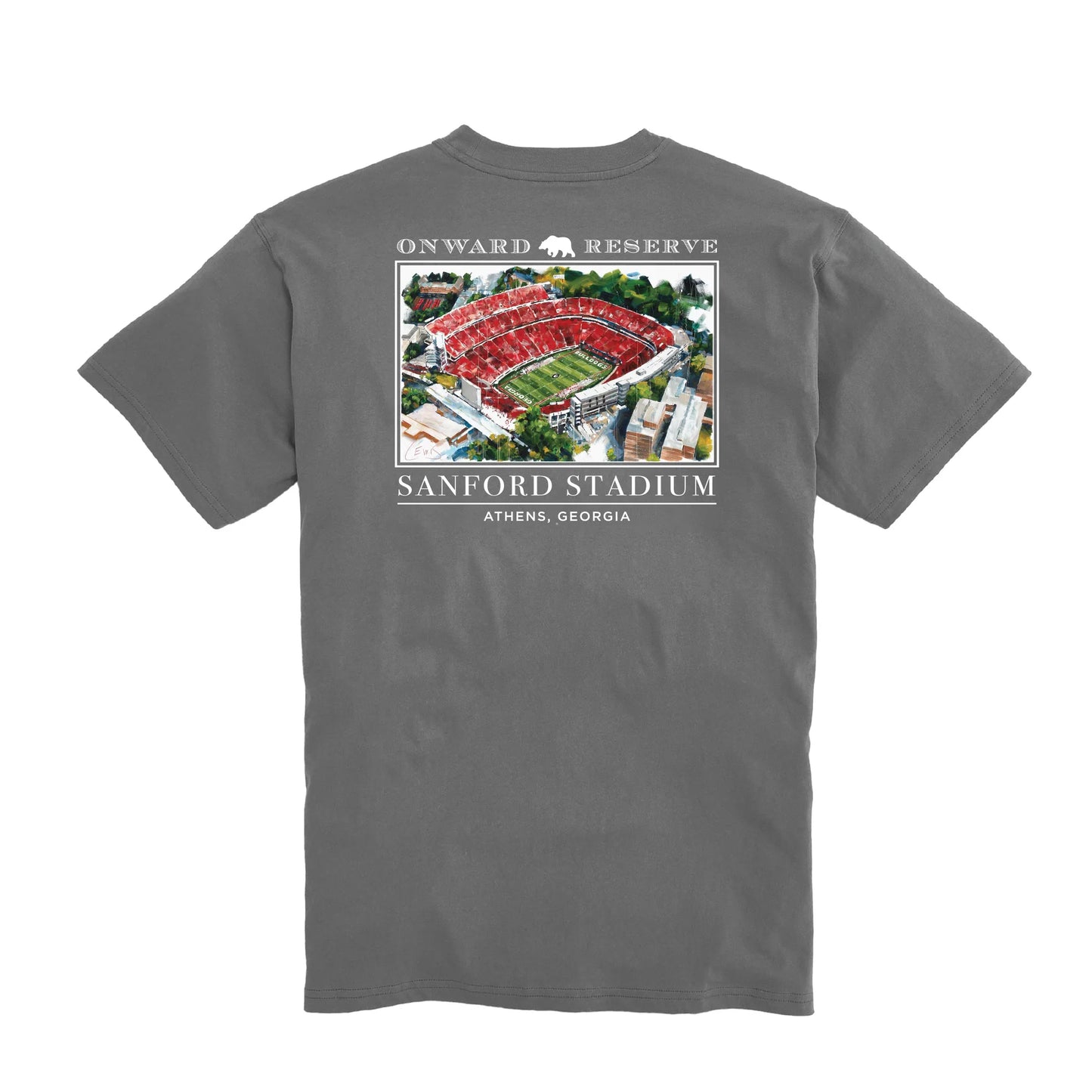 Lewis Stanford Stadium Tee - Grey