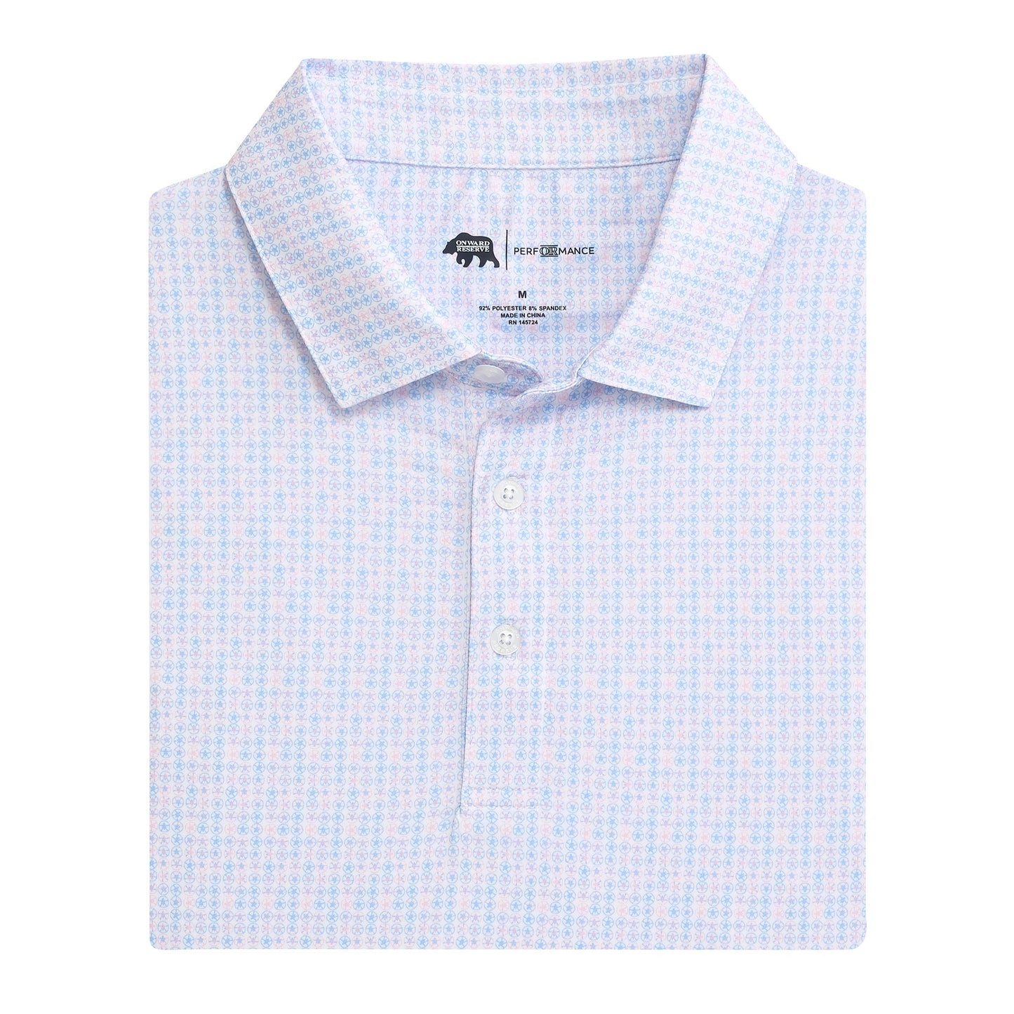 Shelling Out Printed Performance Polo