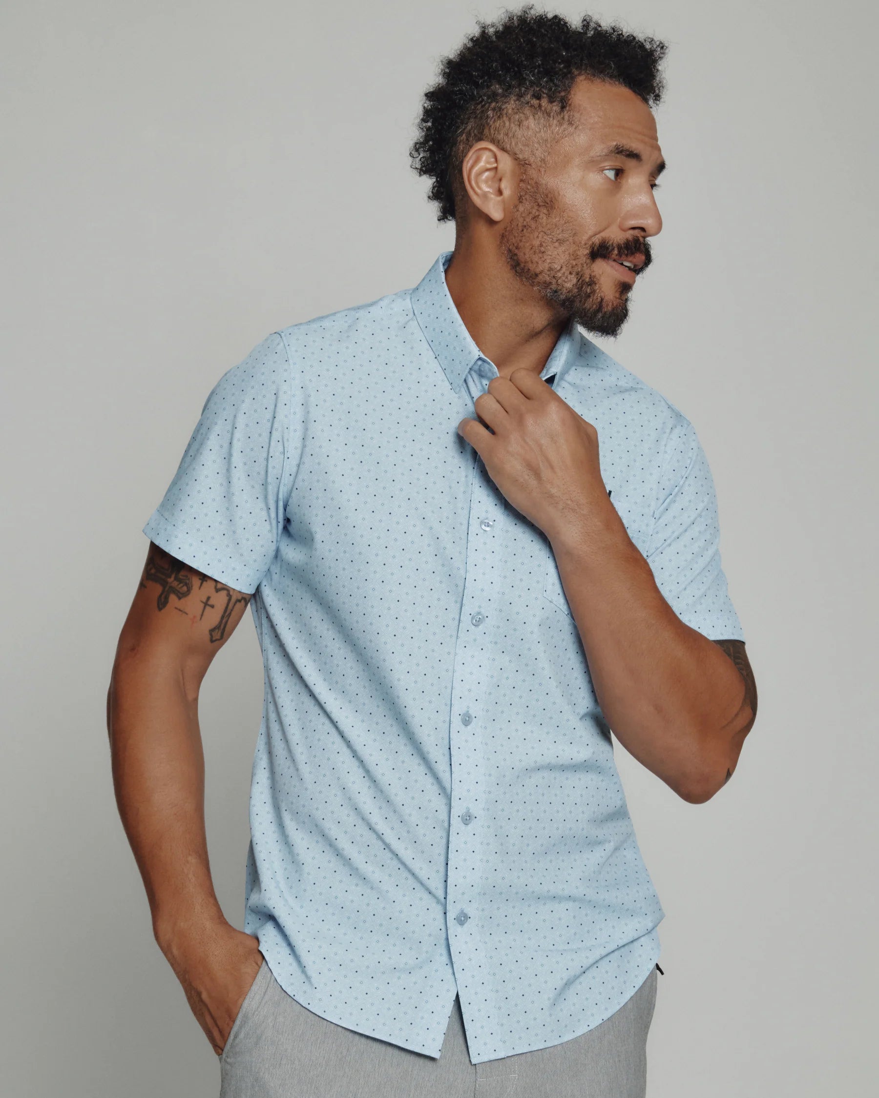 Prescott Short Sleeve Shirt Light Blue