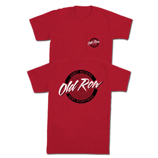 Admit Nothing Pocket Tee Red