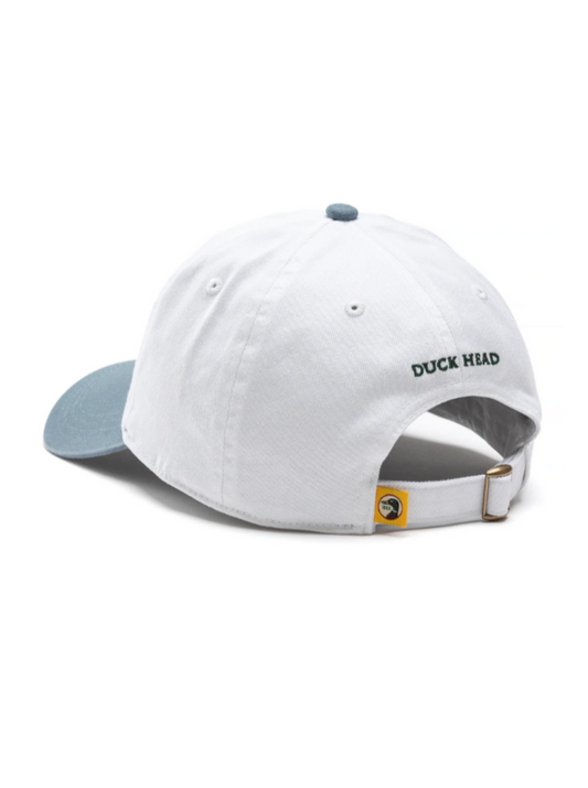 Duck Head Circle Patch Twill Hat - White