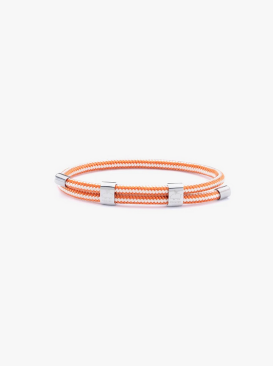 Little Lewis DBL Bracelet - Cream & Salmon Orange