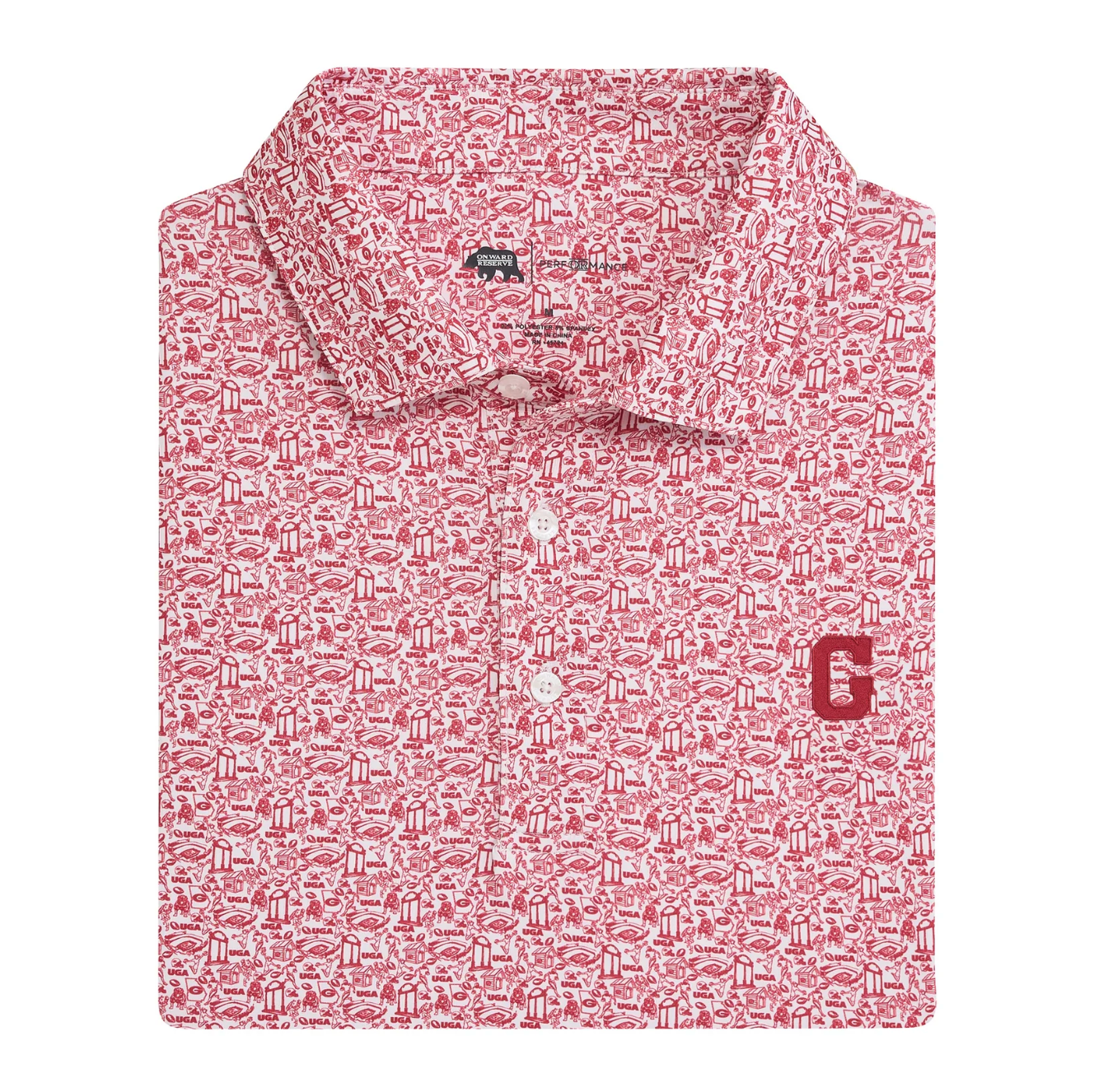 Georgia Icons Printed Performance Polo