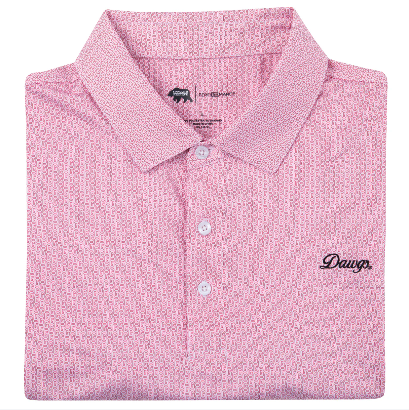 UGA Vintage G Printed Performance Polo