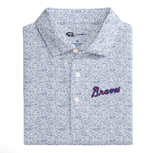 Braves Icon Printed Performance Polo