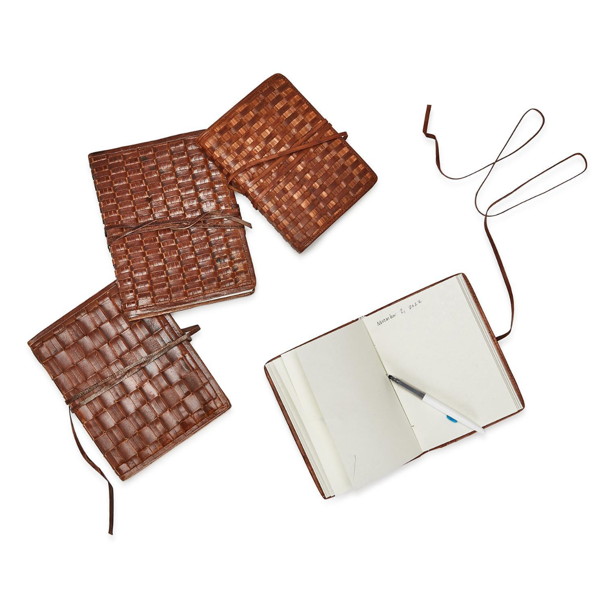 Chestnut Woven Journals