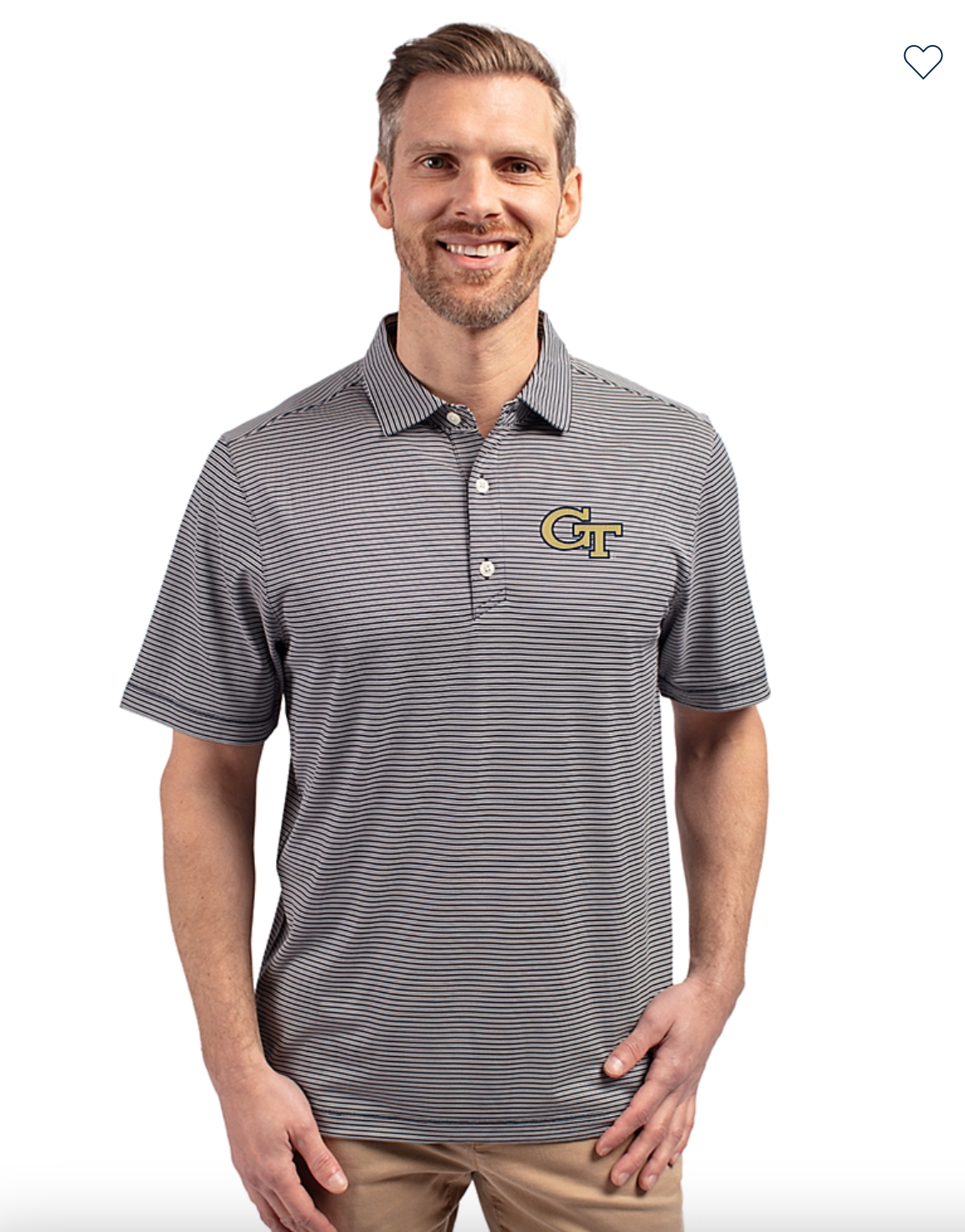 Forge Double Stripe Four-Way Stretch Polo