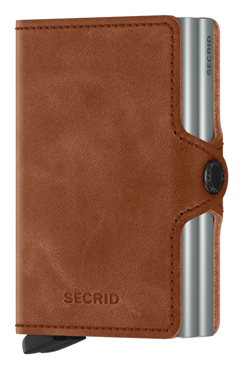 Twinwallet Vintage Cognac and Silver