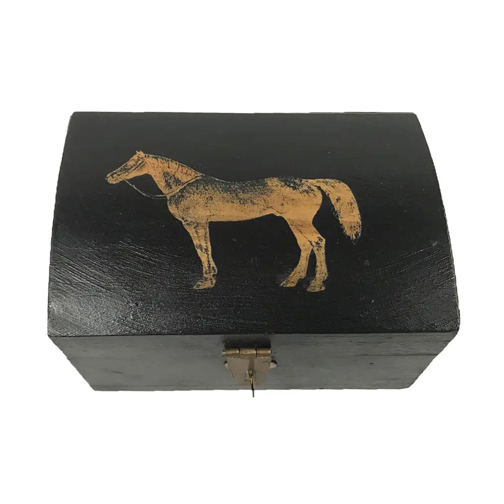 Standing Horse Wood Storage Box